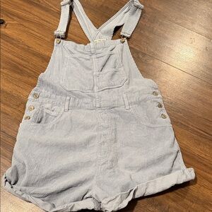 We The Free Blue Corduroy Overalls